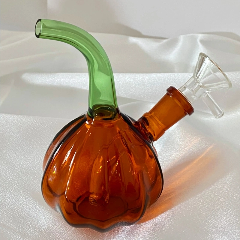 Hookah Halloween Pumpkin Shape Glass Water Pipe Tobacco Smoke Beaker DAB Rig 5.25 Inch with 14mm Tobacco Bowl