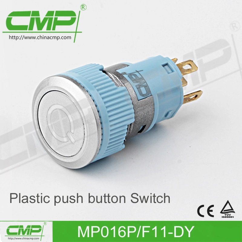 Interruptor pulsador de plástico con lámpara de DOT