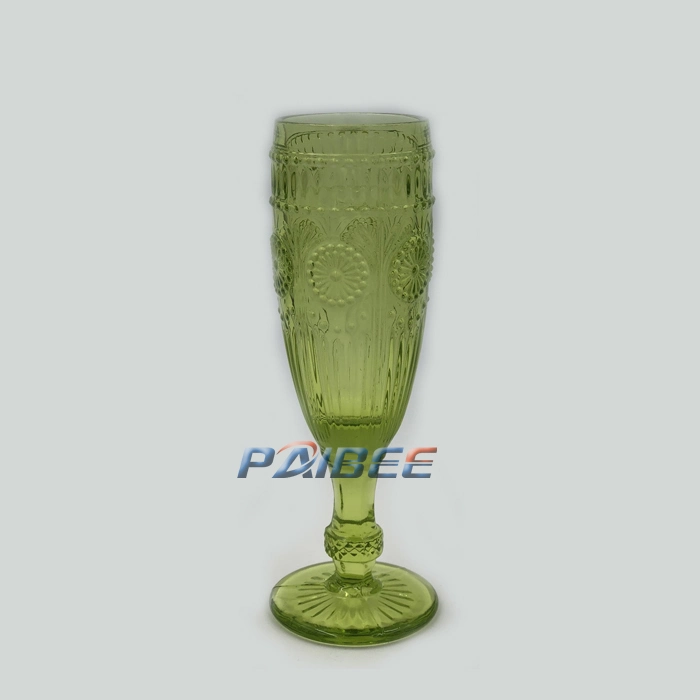 Paibee Crystal Glasses Drinking Cup Wine Glass Wedding Solid Color Wind Cup Simple Cheap Glass