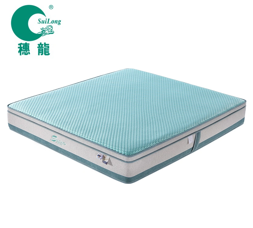 Bedroom Furniture Elegance Ice-Skill Fabric and Latex Foam Euro-Top Pocket Spring Mattress