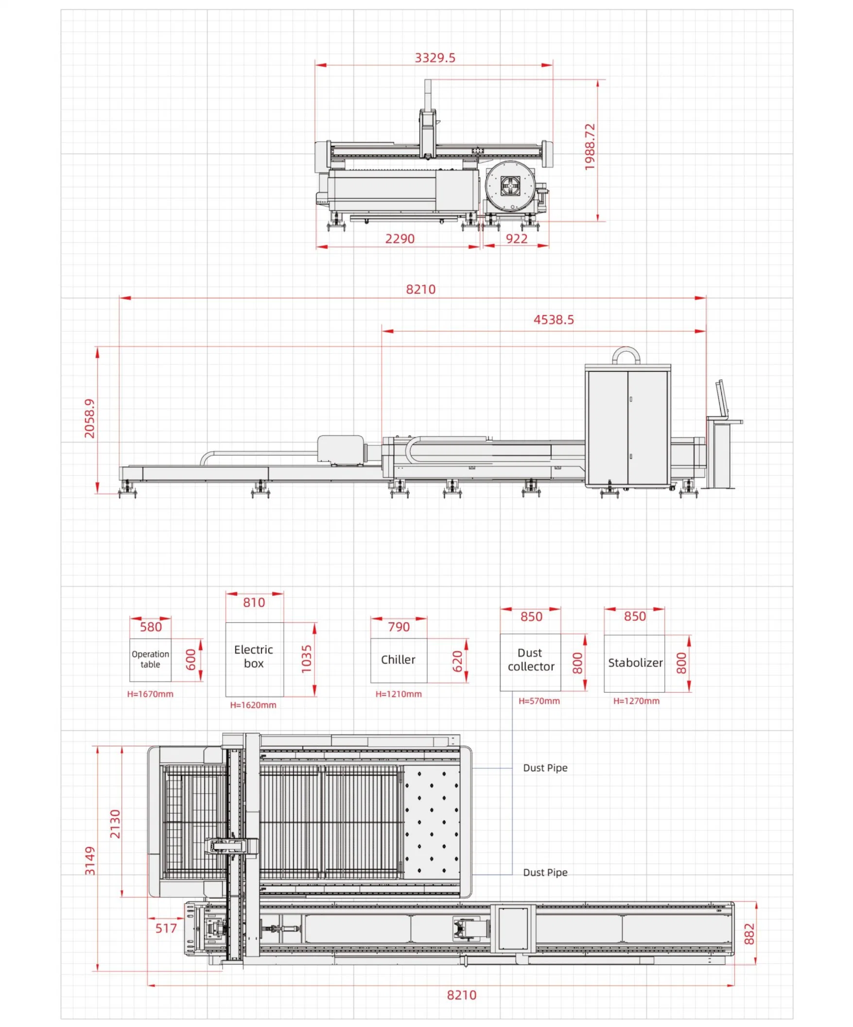 Smart Series High Stability CNC Full Auto Metal Pipe and Plate 2 in 1 Fiber Laser Cutting Machine 1000W3000W6000W