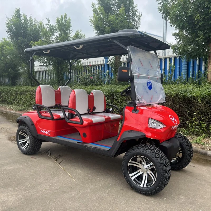 4 Seat Electric Hunting Golf Car with Front Basket Customized 4 Passenger Mini Electric off Road Golf Cart