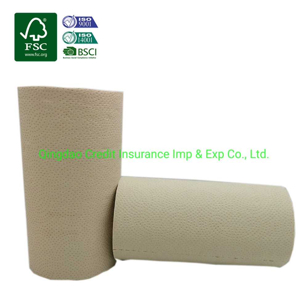 Fsc certificada BSCI Celulose de bambu natural cru papel de cozinha