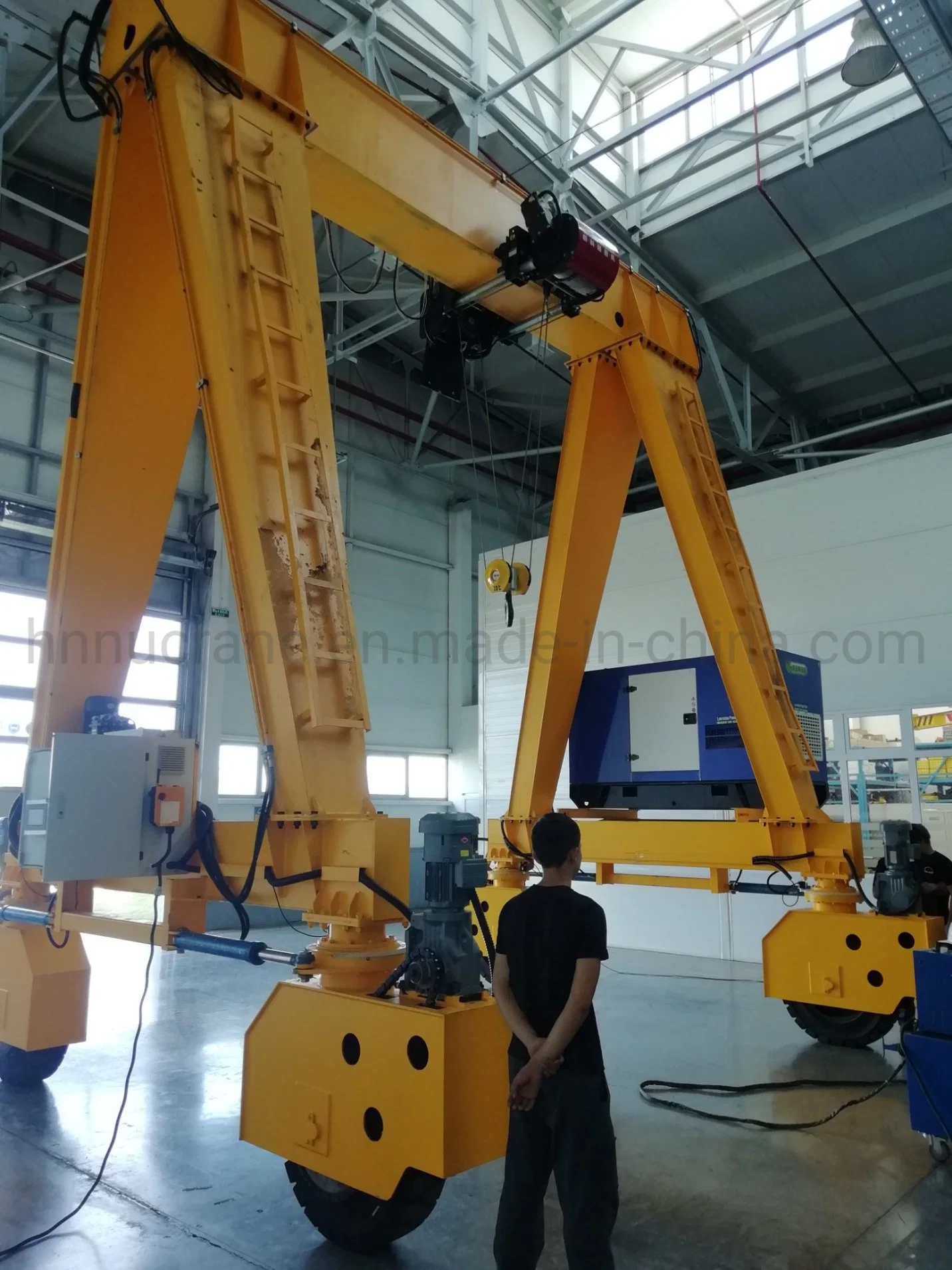 Portable Porta Rubber Tyre Gantry Crane Lifting System Bulk Material Handling Equipment Movable Hand Push Portal Gantry Crane