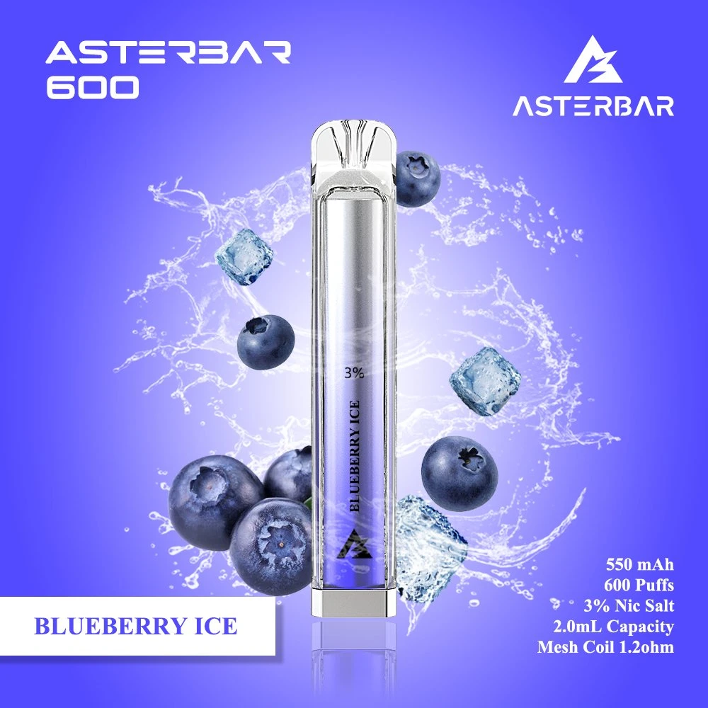 2023 Nova chegada sabor puro Crystal 600 Baforadas Cubebar Geekpodbar Vape descartáveis de feltro