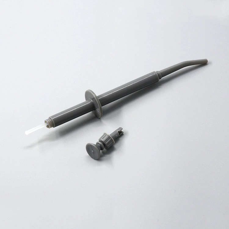Disposable Plastic Curved Tip Silver Amalgam Filling Dental Syringe