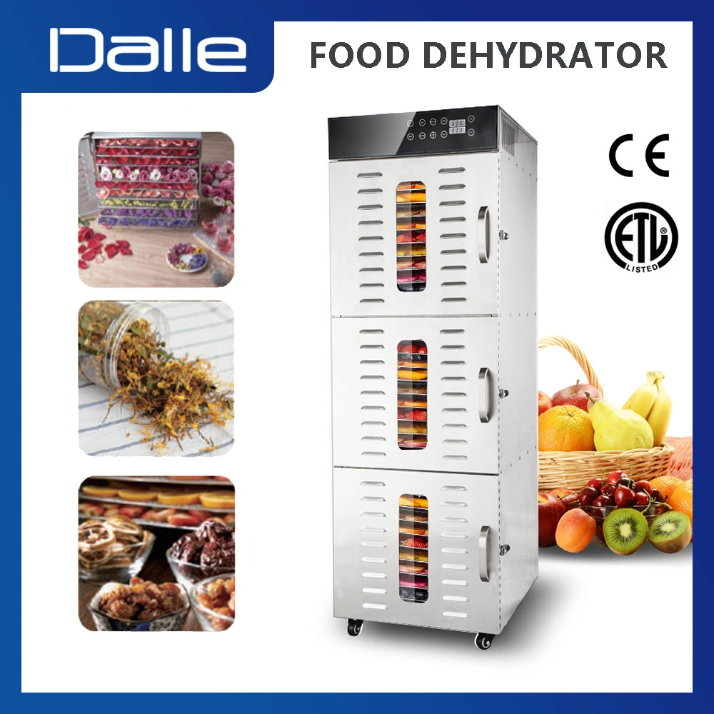 Factory Direct 3 Cabinets 36 Trays Commercial Food Fruits Vegetables Dehydrator Air Dryer Machine Fruit Drying Oven Dewatering Machine equipment