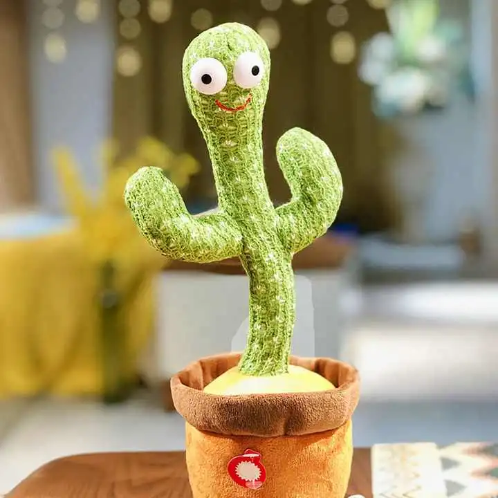 Оптом Новый электрический плюш Танец Cactus Oyuncak Кулька Кута с манжетой Крутой танец Кактус игрушка