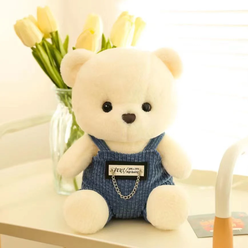 Cute Suspenders Bear Plush Toy Doll Couple High-End Doll Cute Bear for Girlfriend Birthday Gift