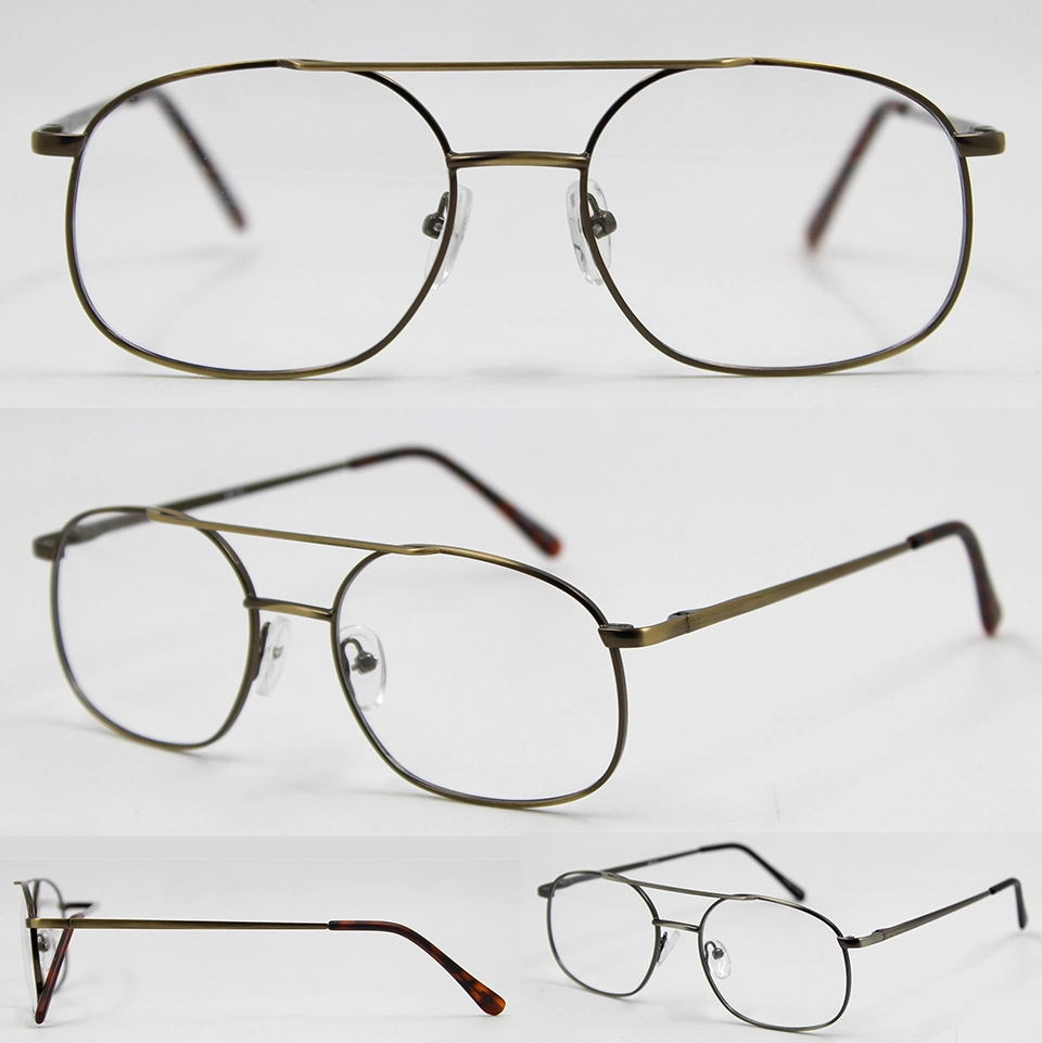 Wholesale/Supplier Custom Round Double Bridge Reading Eyewear Hot Sale Flexible Hinge Brand Metal Reading Glasses (WFM603047)