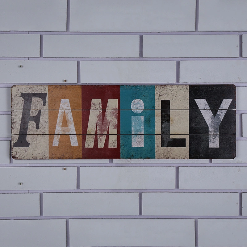 Деревянные буквы "Семья" стены Plaques подвесными деревянными искусства для жилищного строительства министерства внутренних дел