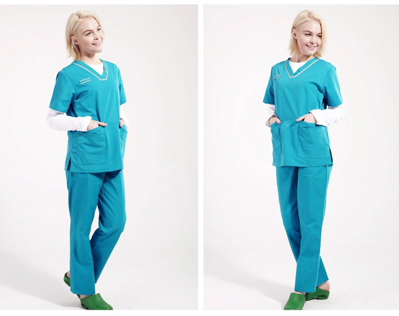 Medical Scrubs Reusable Split Suit for Nurse and Doctor Work Uniform