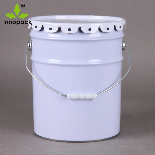 20L Round Metal Waste Container with Lace Metal Lid