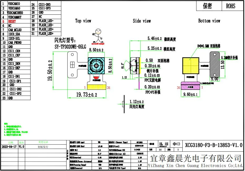 Factory Price Ov13853 Mipi Csi Camera Module CMOS Omnivision Sensor 13MP Camera Module