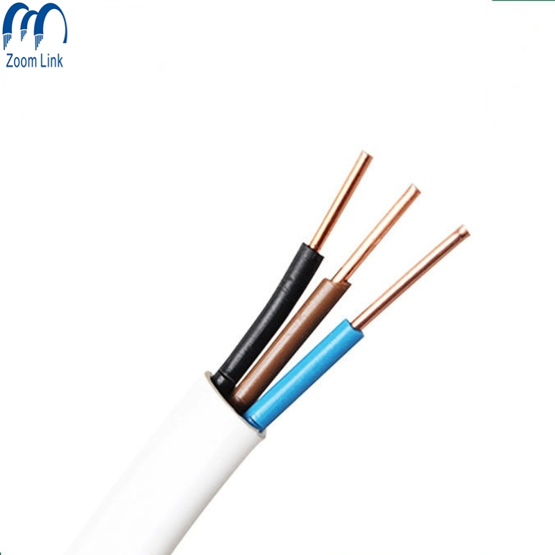 Câblage domestique câble électrique en cuivre pur 22,5 mm plat + terre Isolation PVC plate de câble