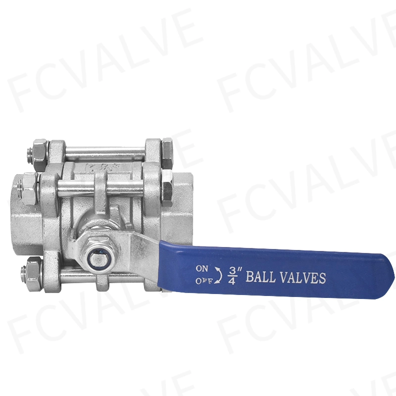 3 PC Sanitary Stainless Steel Thread Type/BSPT/Bsp/NPT Ball Valve