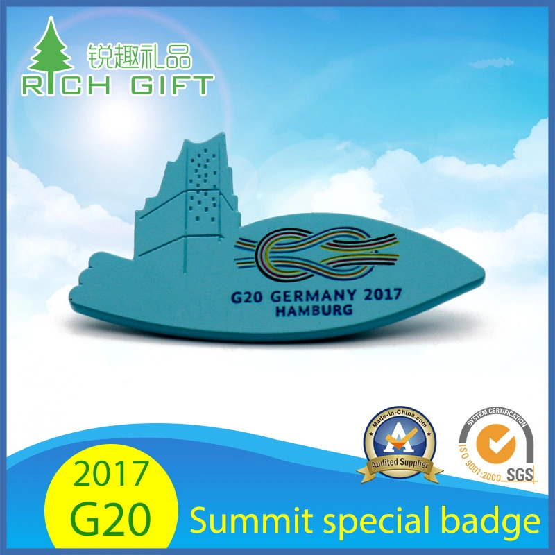 2017 Germany Hamburg G20 Summit Special Leaders Lapel Pin Gold Silver Souvenir Emblem Metal Badge