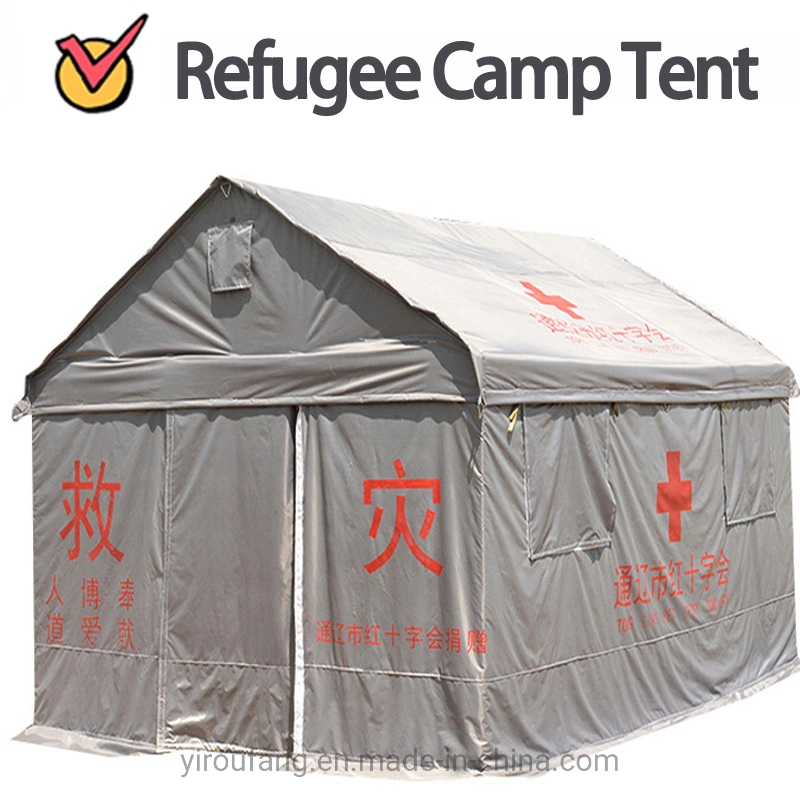 China Relief Shelter Tent Camouflage Tear-Resistant Fabric Suitable for Large Crowds Gathering Waterproof Portable Military Style Tent Canvas 2 Person Tents