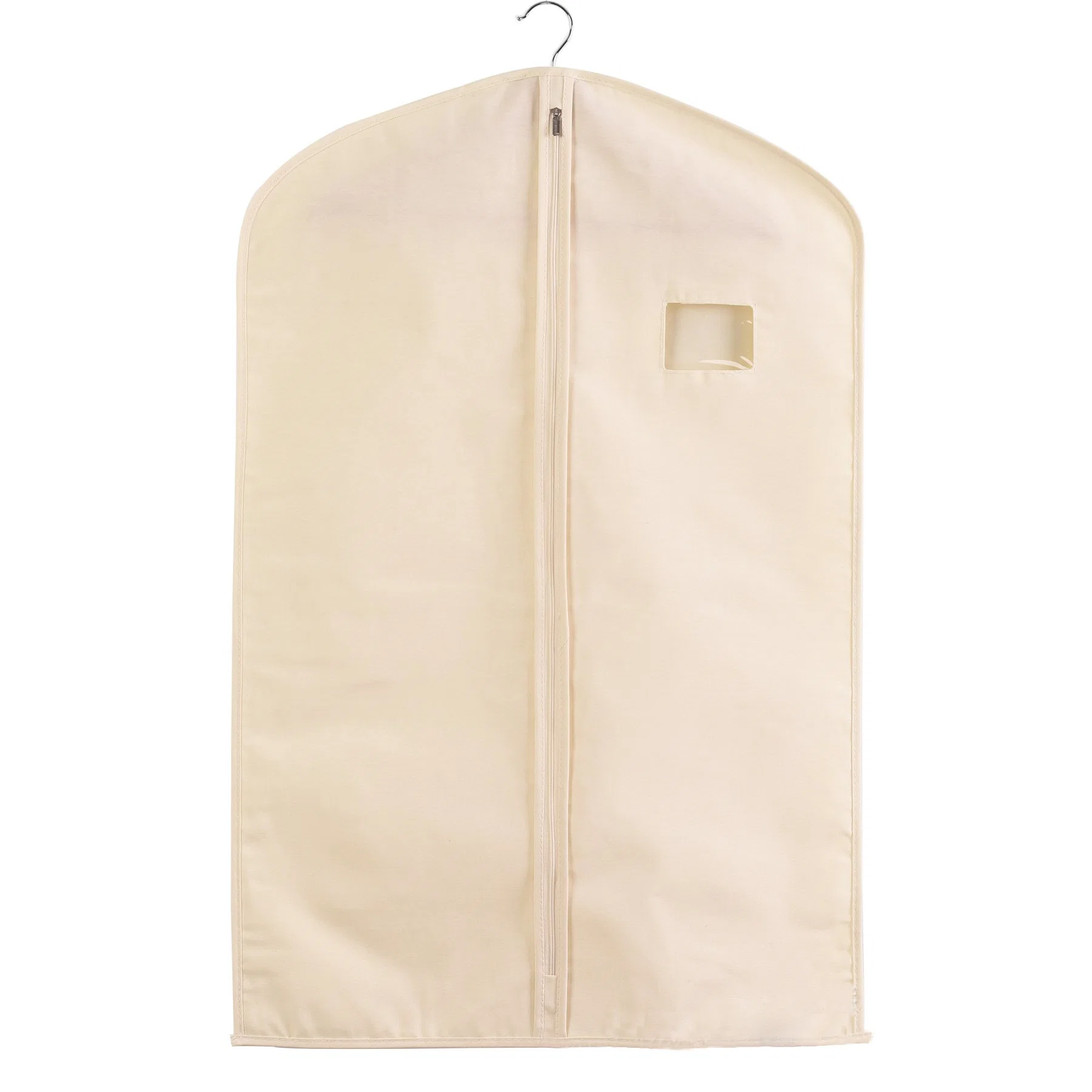 Costume blanc gros personnalisé de luxe couvrir 100 % de la nature des sacs de vêtements pour les vêtements de coton