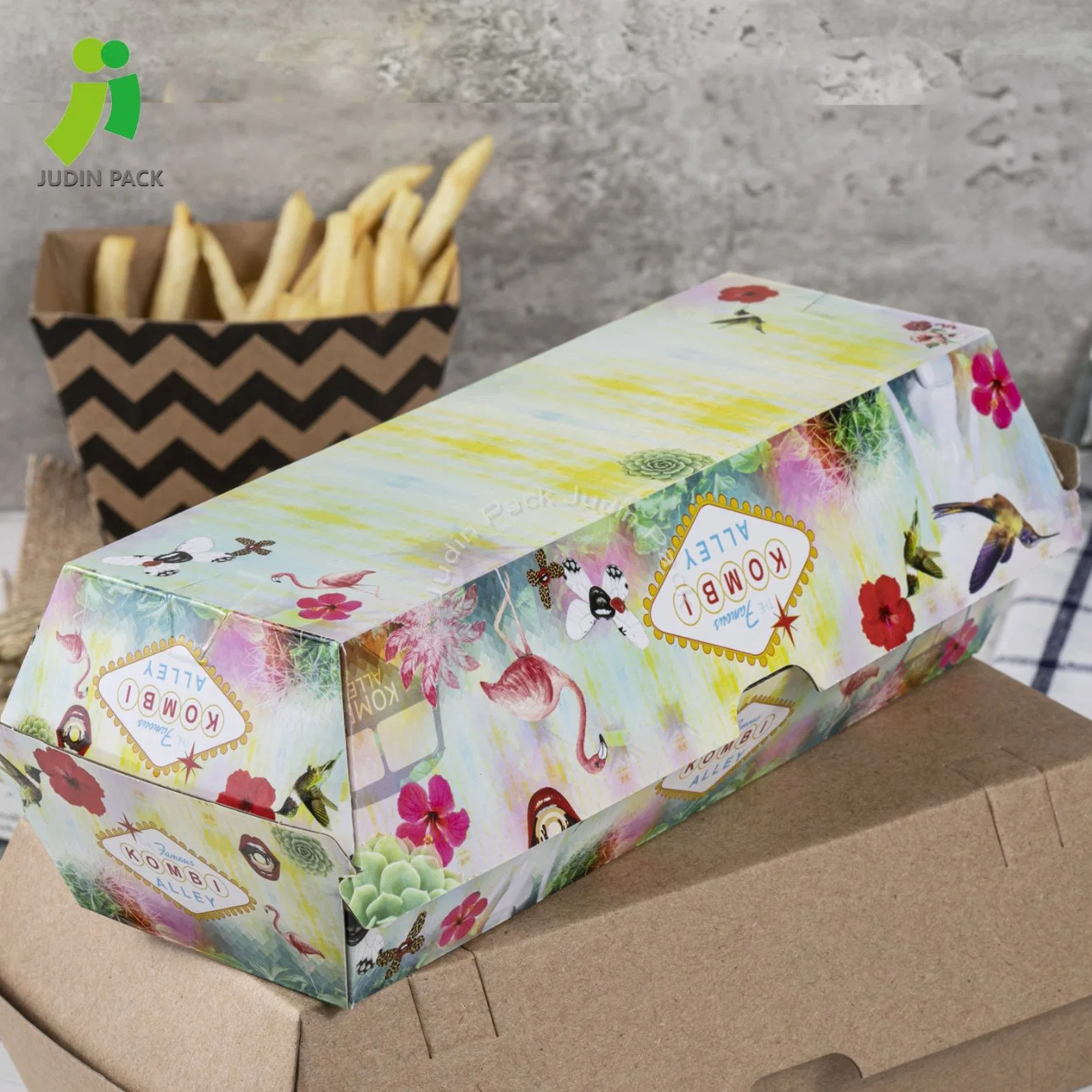 Kraft Paper Small Carryout/Takeout Food for Hamburger Box