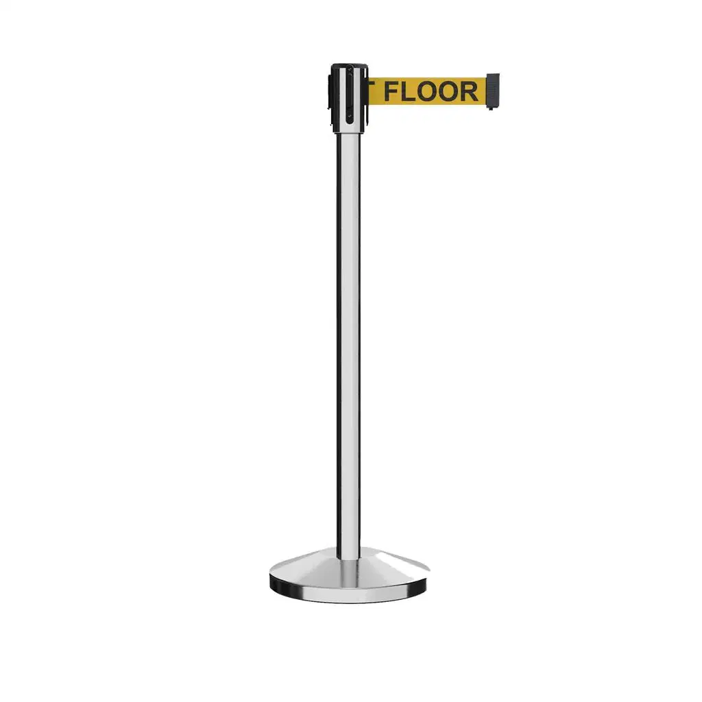 Retractable Belt Barrier Posts Crowd Control Guidance Stanchion