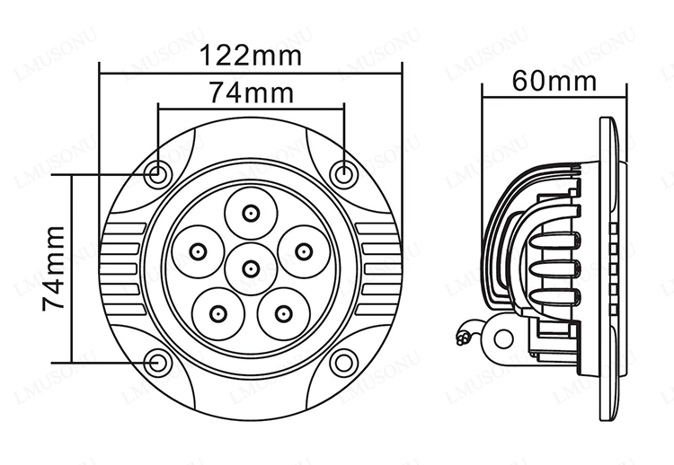 3.5 Inch 10-30V LED Fog Light Work Light 18W