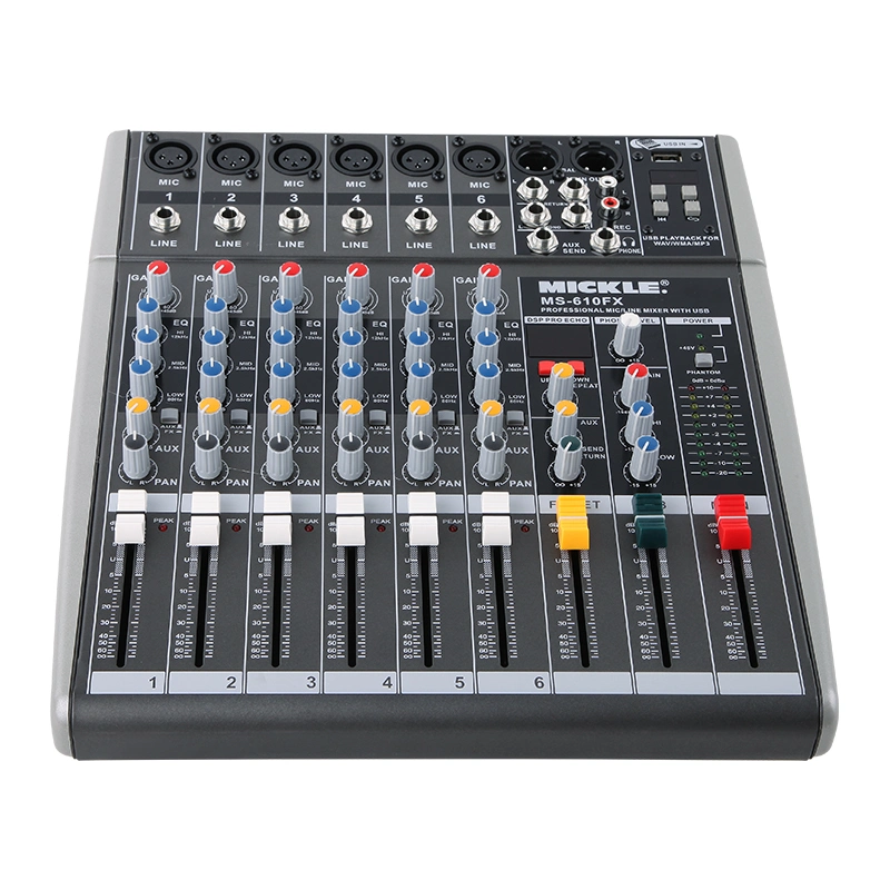 Amixs ms610FX Mixer de Áudio de 6 canais