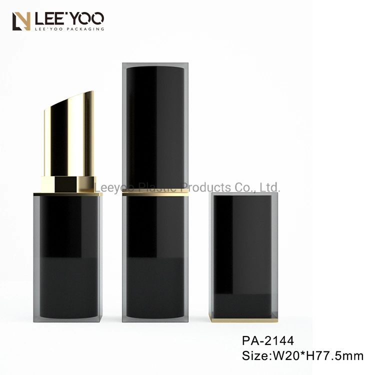 PA-2144 Double Layers Square Lipstick Tube Plastic Lipstick Case Luxury Cosmetics Packaging Lip Balm Tube Cosmetics Packaging Lipstick Tube