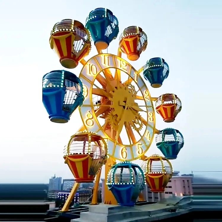 Exciting LED Shot Glass Amusement Park Equipment Rides Kids Ferris Wheel