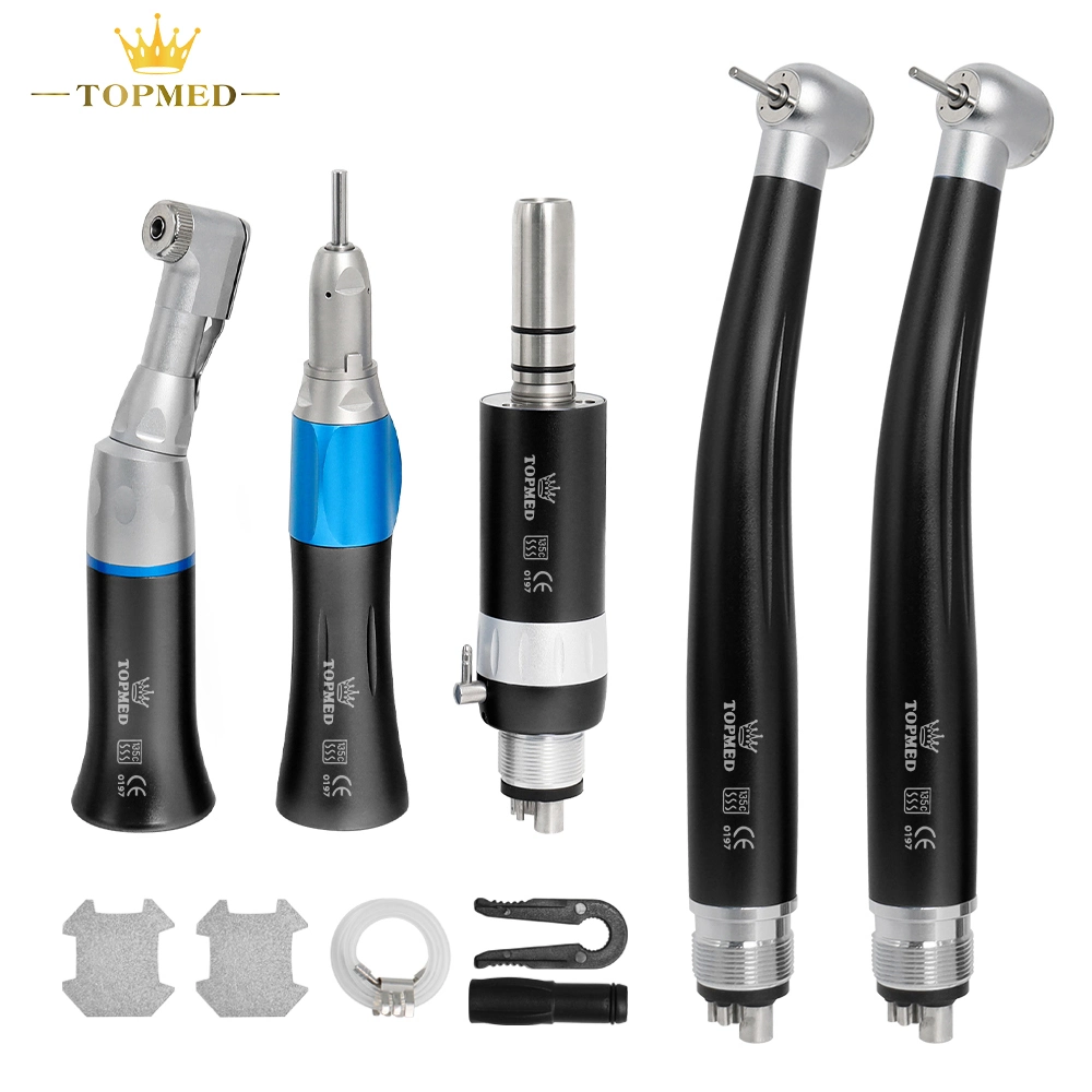 Air Turbine Contra Angle Push Button Teeth Drill Student Kits Dental Handpiece