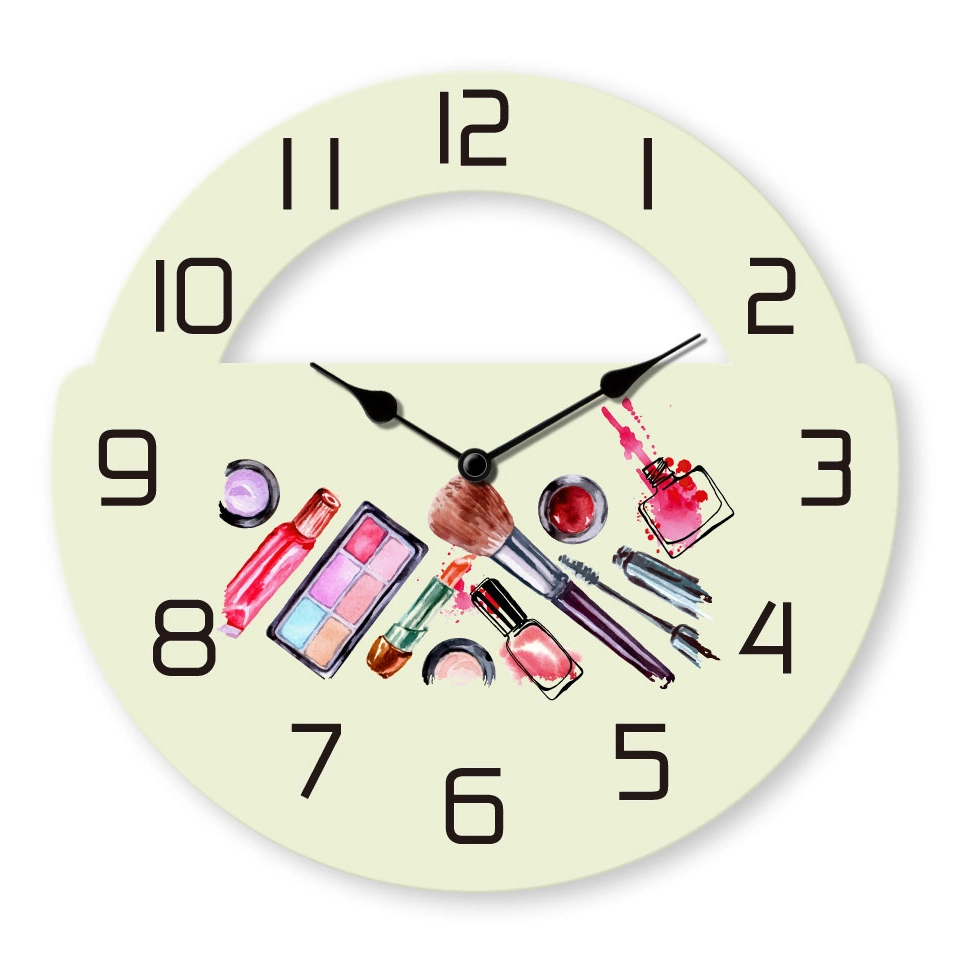 Chica Don Marcar 33,8cm de la Ronda de MDF de reloj de pared Reloj de madera de colores