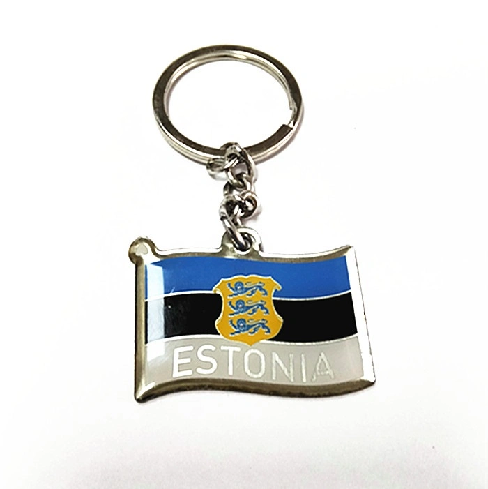 Custom Flag Keyring Laser Engraved Keychain Soft Enamel Keychain