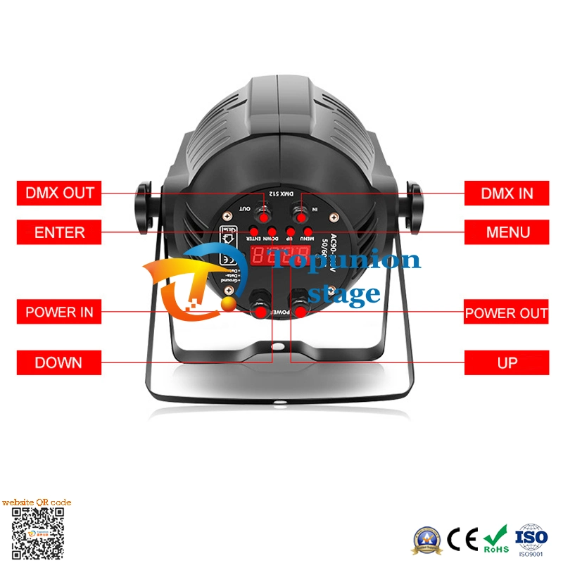 100W Alluminum Alloy Professional RGBW Wall Washer PAR Cans COB Light