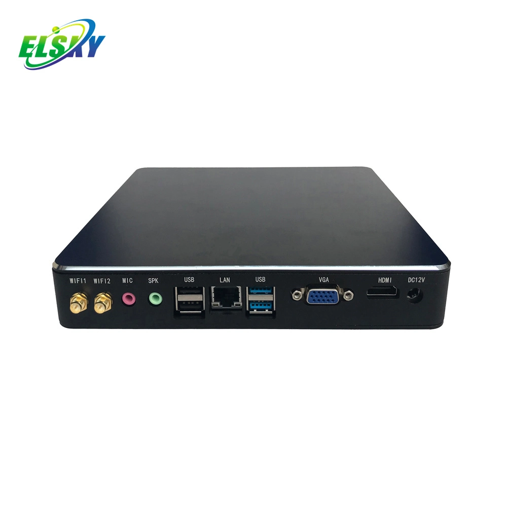 كمبيوتر Elsky Mini مع معالج Haswell من الجيل الرابع i3-4005u شبكة LAN RJ45 أو شبكة LAN مزدوجة 1*Msata 2*SATA 3.0 COM RS232 HD4005