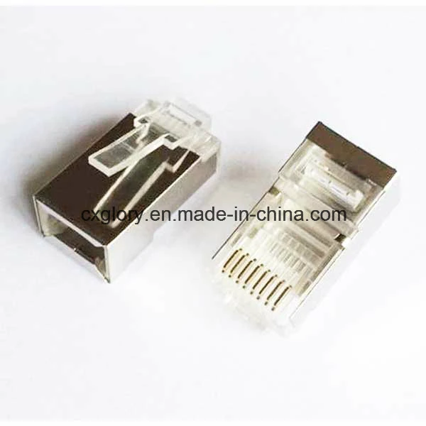 La garantía de calidad modulares UTP/conector macho de la cabeza de cristal Forrj-45 10p10c Cat 5e