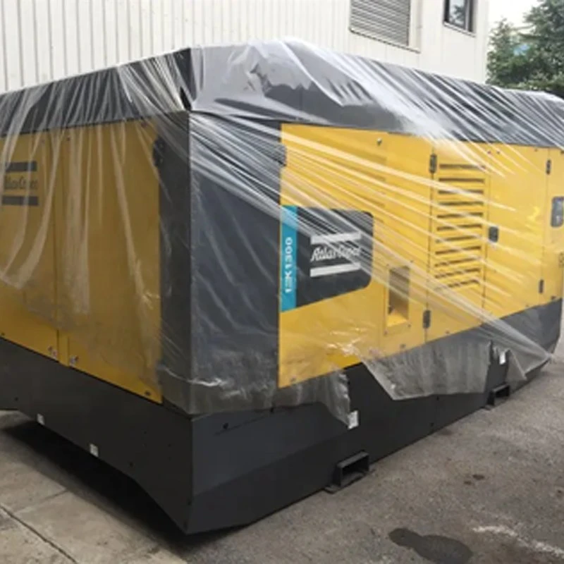 Hot Sale Atlas Copco Industrial Heavy Duty 200-1600 Cfm Portable Mobile Movable Diesel Engine Direct Driven Screw Type Rotary Air Compressor for Mining