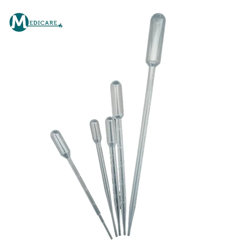 Laboratory Equipment Lab Supplies Length Transparent Graduated Pasteur Pipette Dropper Plastic Transfer Pipette