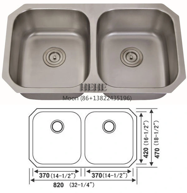 Undermount Stainless Steel Laundry Wash Kitchen Sink with Cupc