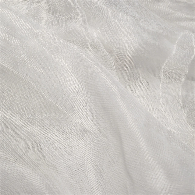 59 pulgadas blanco respaldo Osnaburg Tela semitransparente de malla de poliéster tela utilizada para el material laminado