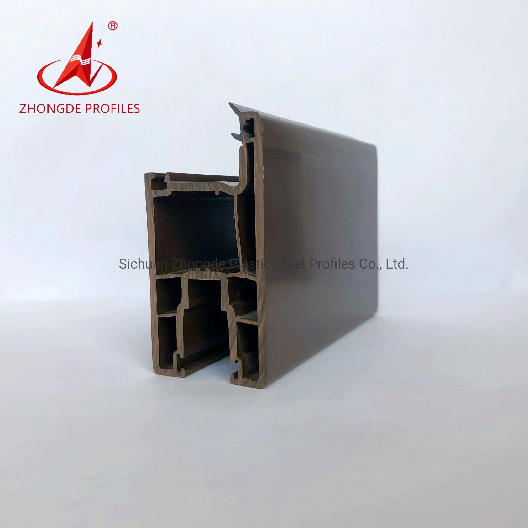 High Performance Sounds Air Weather Insulation 1.8-2.8mm Thickness Zhongde PVC UPVC Casement Sliding White/Color Profiles for Windows Door Profiles.