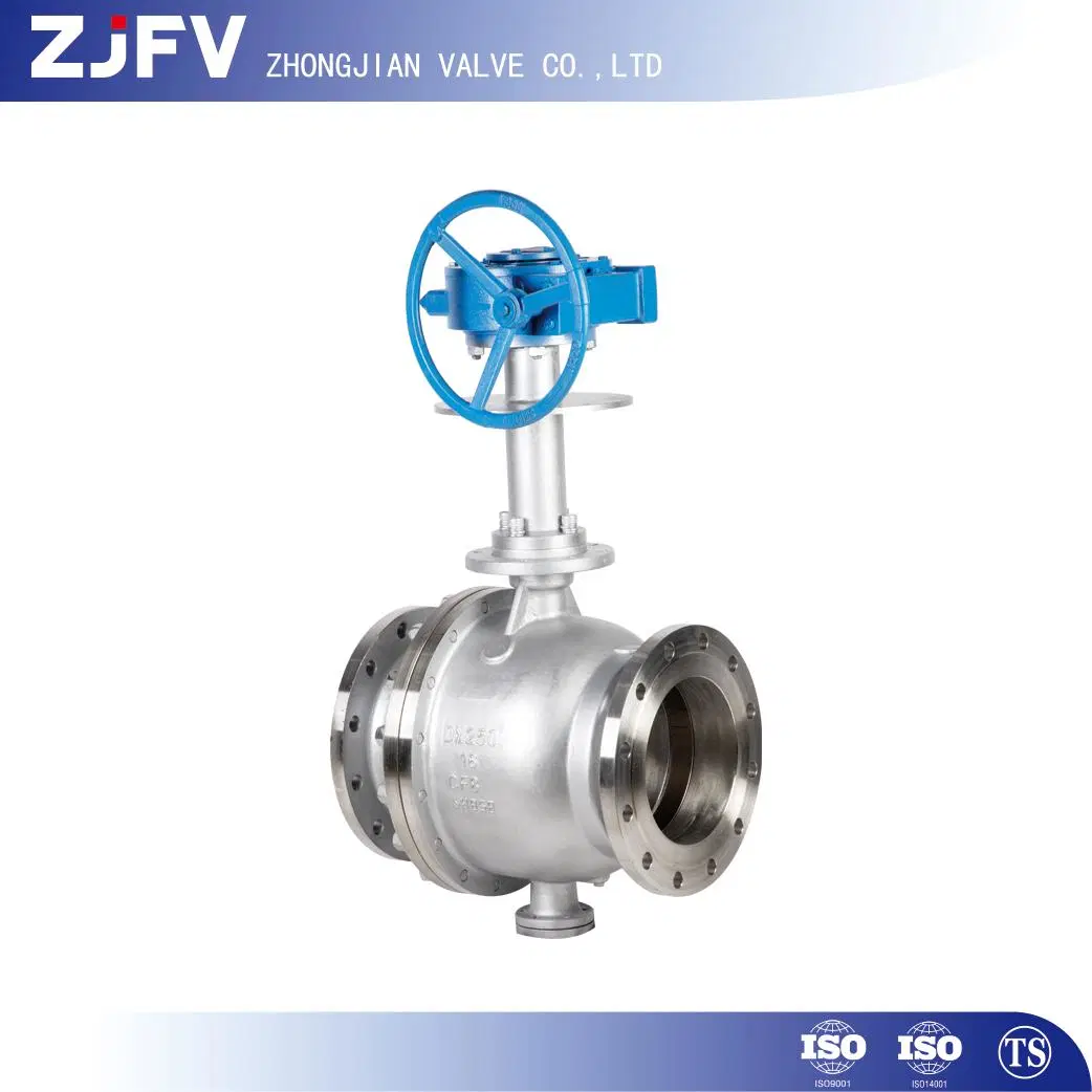 High quality/High cost performance GB/API 6D Low Temperature CF8 Industrial 2 PC Flanged Trunnion Ball Valve