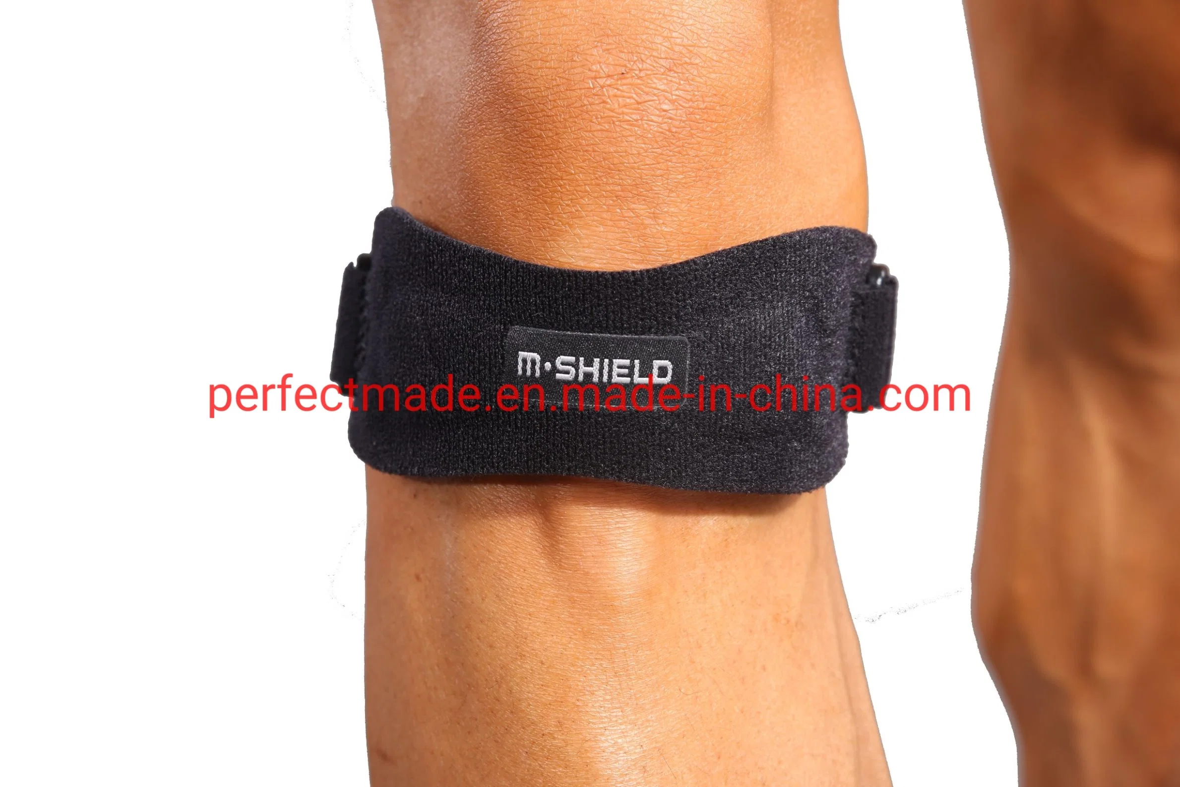 Neoprene Loop Adjustable Wrap Knee Guard with Silicone Pads