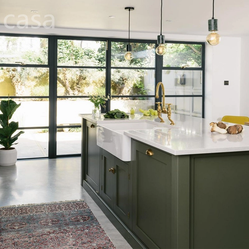 Nova Design Verniz Madeira Branca moderna armário de cozinha modular para Mobiliário de casa