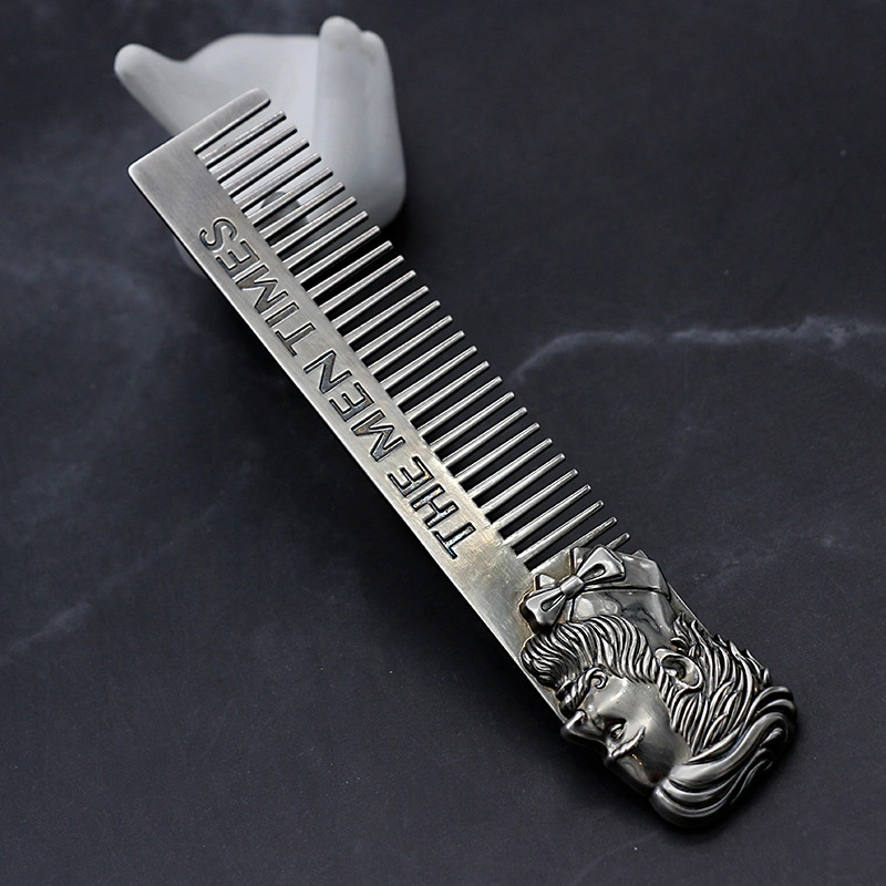 Stainless Steel Beard Comb Pocket Size Anti-Static Hair Care Tool Esg12356