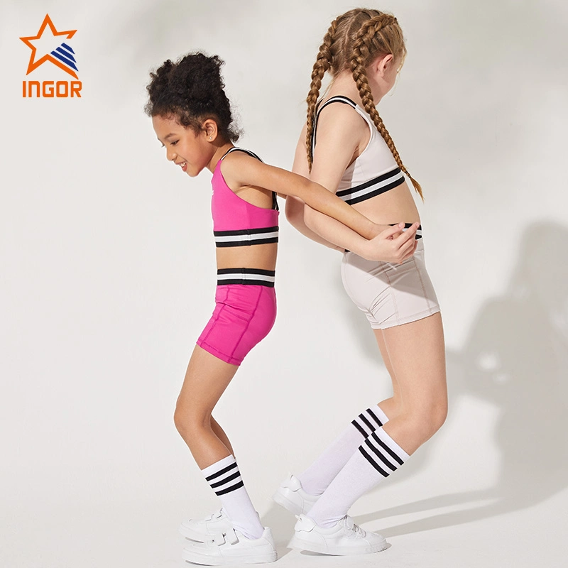 Ingorsports Atacado ODM/OEM Moda Personalizada Roupas Esportivas para Crianças Meninas Roupas Esportivas Ativewear Roupas Infantis