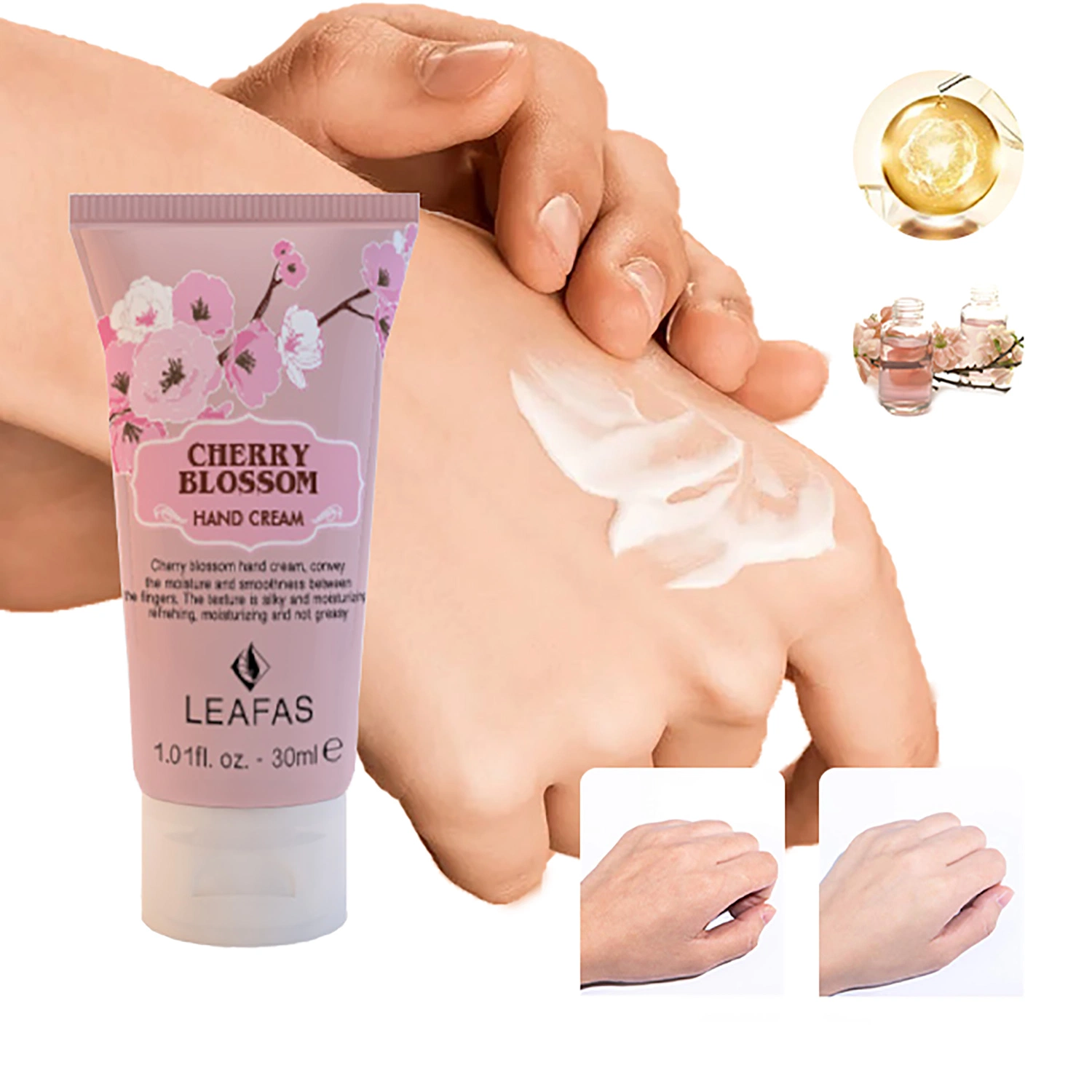 Wholesale OEM Whitening Moisturizing Cherry Blossom Hand Cream