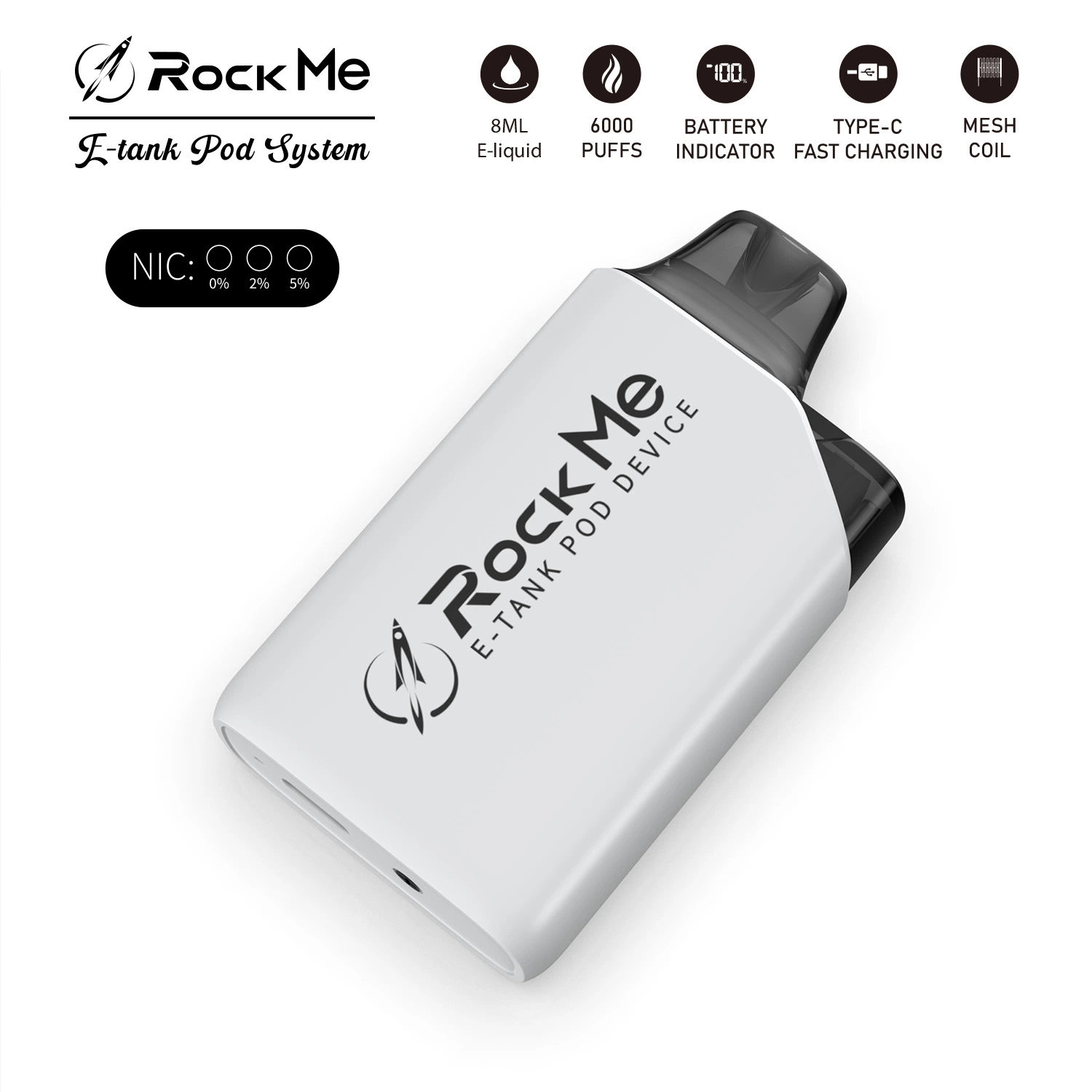 Luckee 6000 Puffs Système de Pod de Cigarette Électronique Jetable avec Bobine en Maille