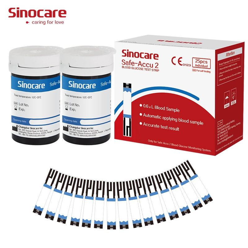 Высокое качество Sinocare OEM кровь Glucometer измерителем уровня глюкозы в крови с Lancet Teststrip и
