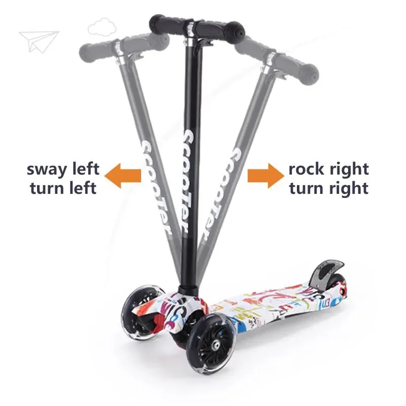 Kinder Kick Foot Scooter 3 PU Rad Baby Outdoor-Spielzeug Bike Scooter zum Verkauf