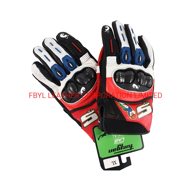 High quality/High cost performance  & Strong Goat Leather Made with motorcycle Driving Gloves for Protection (JYG-JS2233)